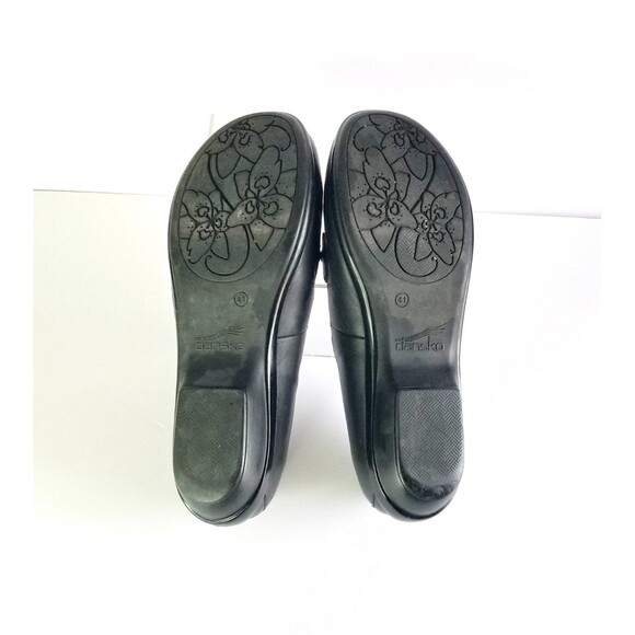 Vtg DANSKO Women's Ophelia Black Leather Loafers Studded Sz 41 10.5 11 Comfort - Picture 11 of 13